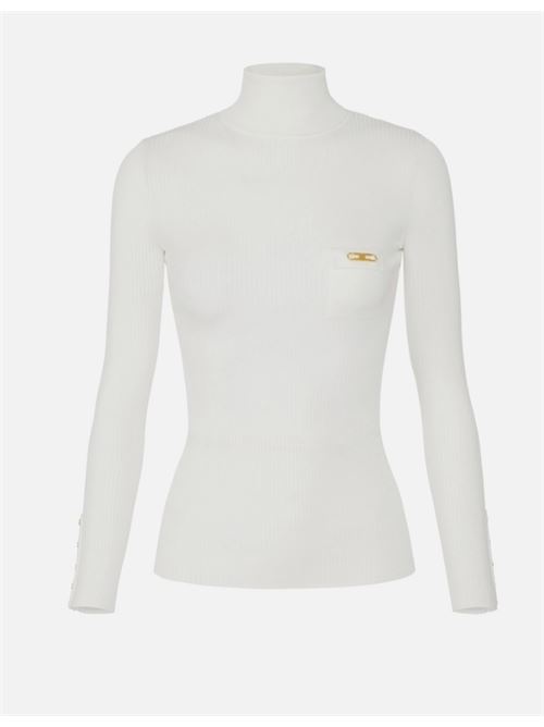 MAGLIA DOLCEVITA CON TASCHINO ELISABETTA FRANCHI | MK11B56E2360 Avorio